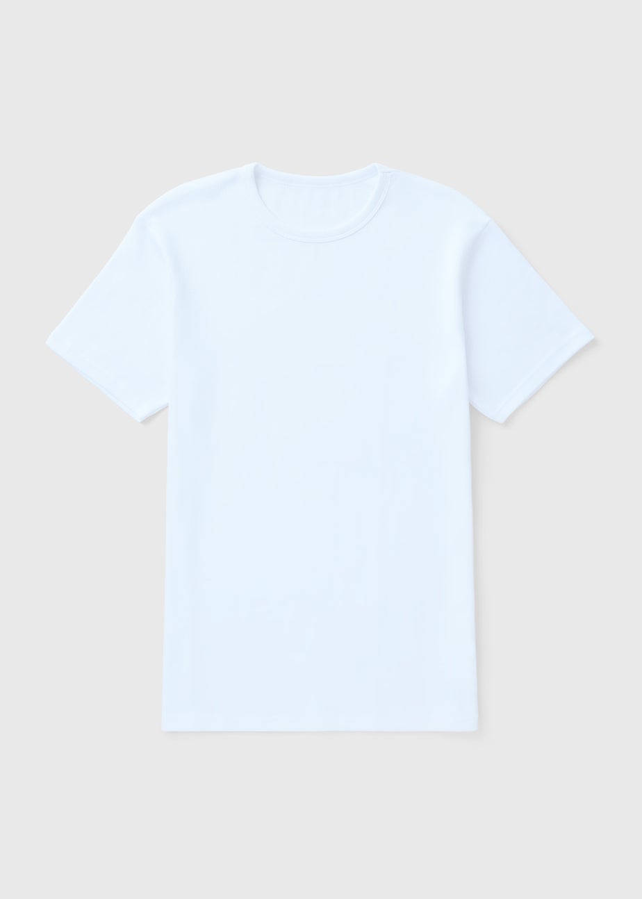 White Thermal Short Sleeve T-Shirt