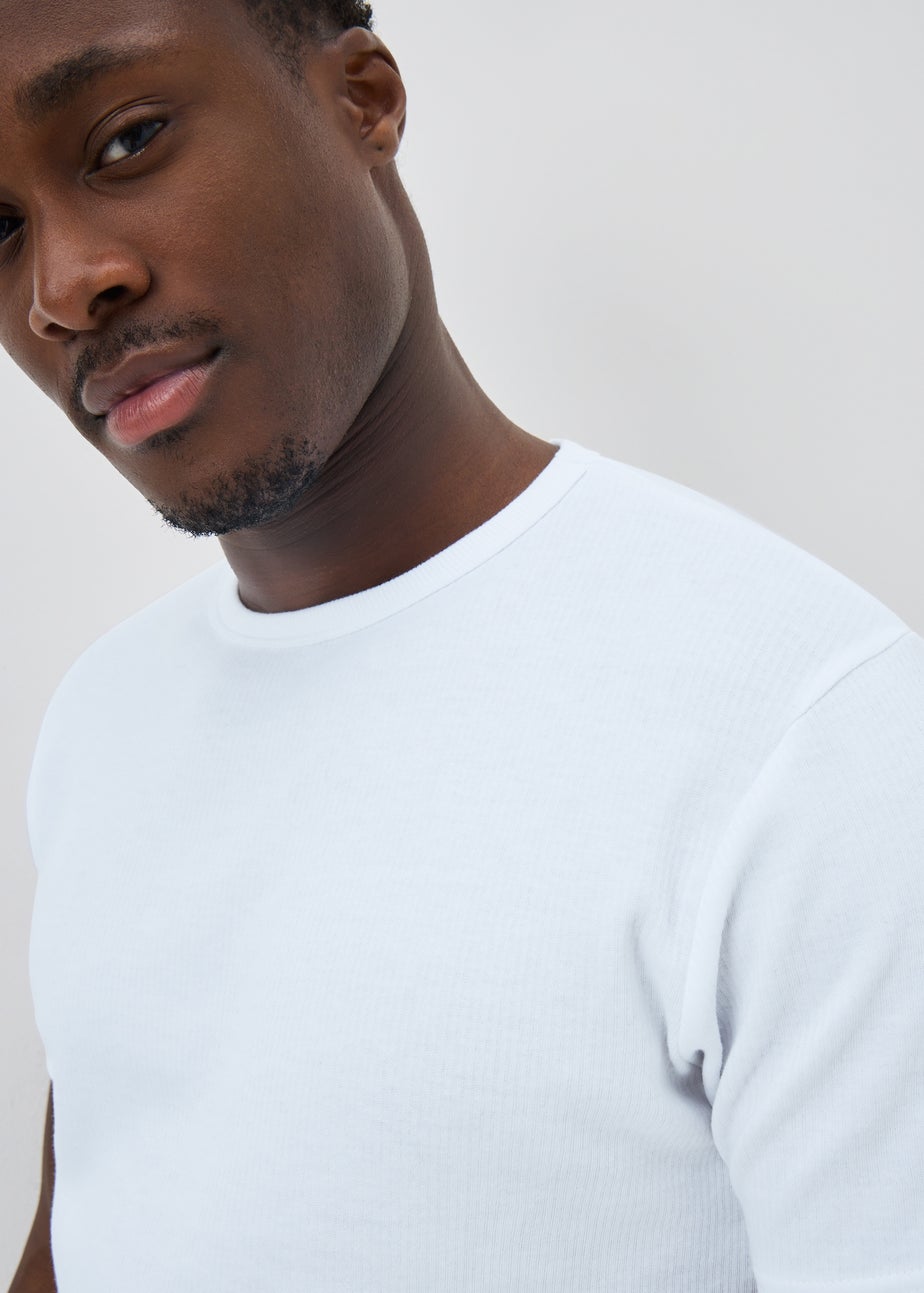 White Thermal Short Sleeve T-Shirt