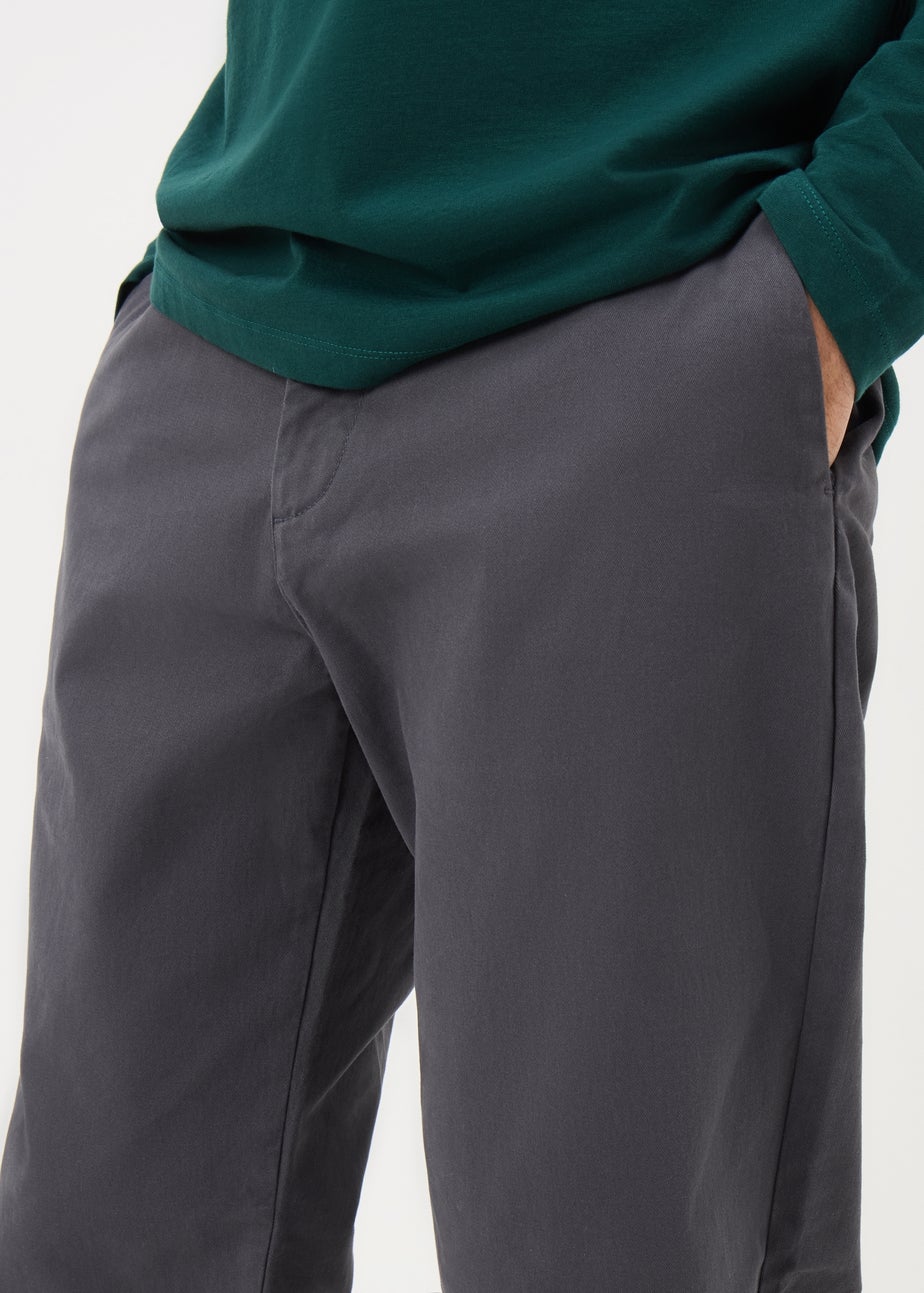 Grey Straight Chinos