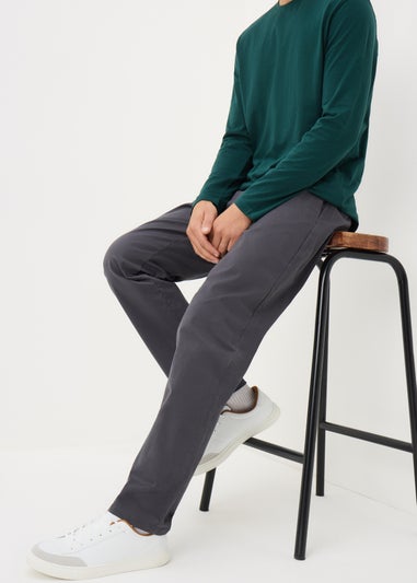 Grey Straight Chinos