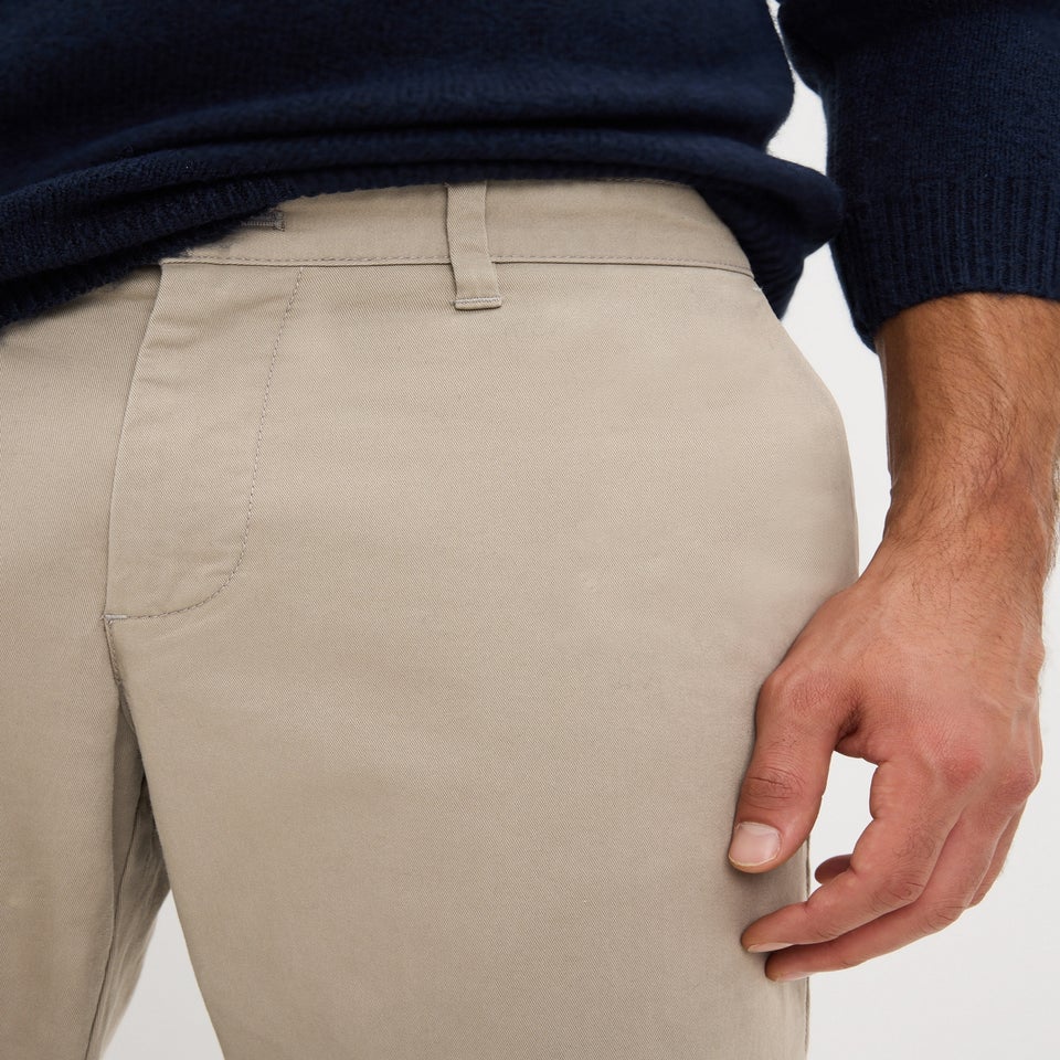 Mushroom Straight Fit Chinos