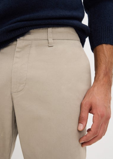Mushroom Straight Fit Chinos