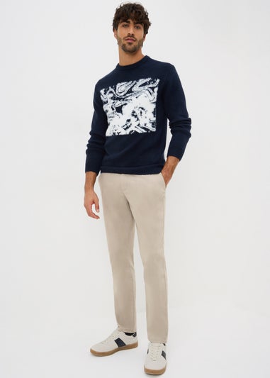 Mushroom Straight Fit Chinos