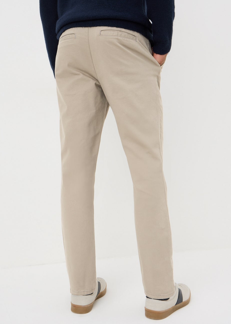 Mushroom Straight Fit Chinos