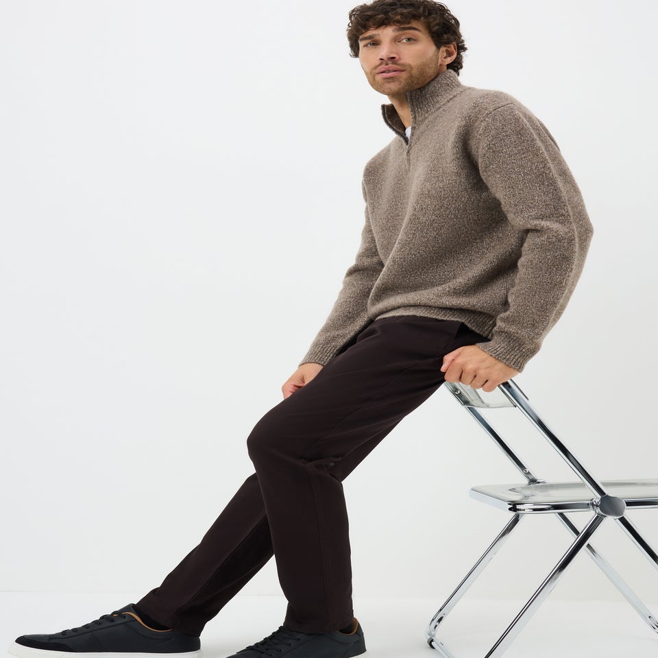 Dark Brown Slim Fit Chinos