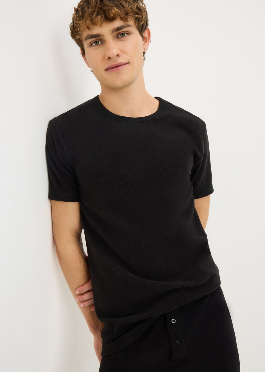 Black Microfleece T-Shirt
