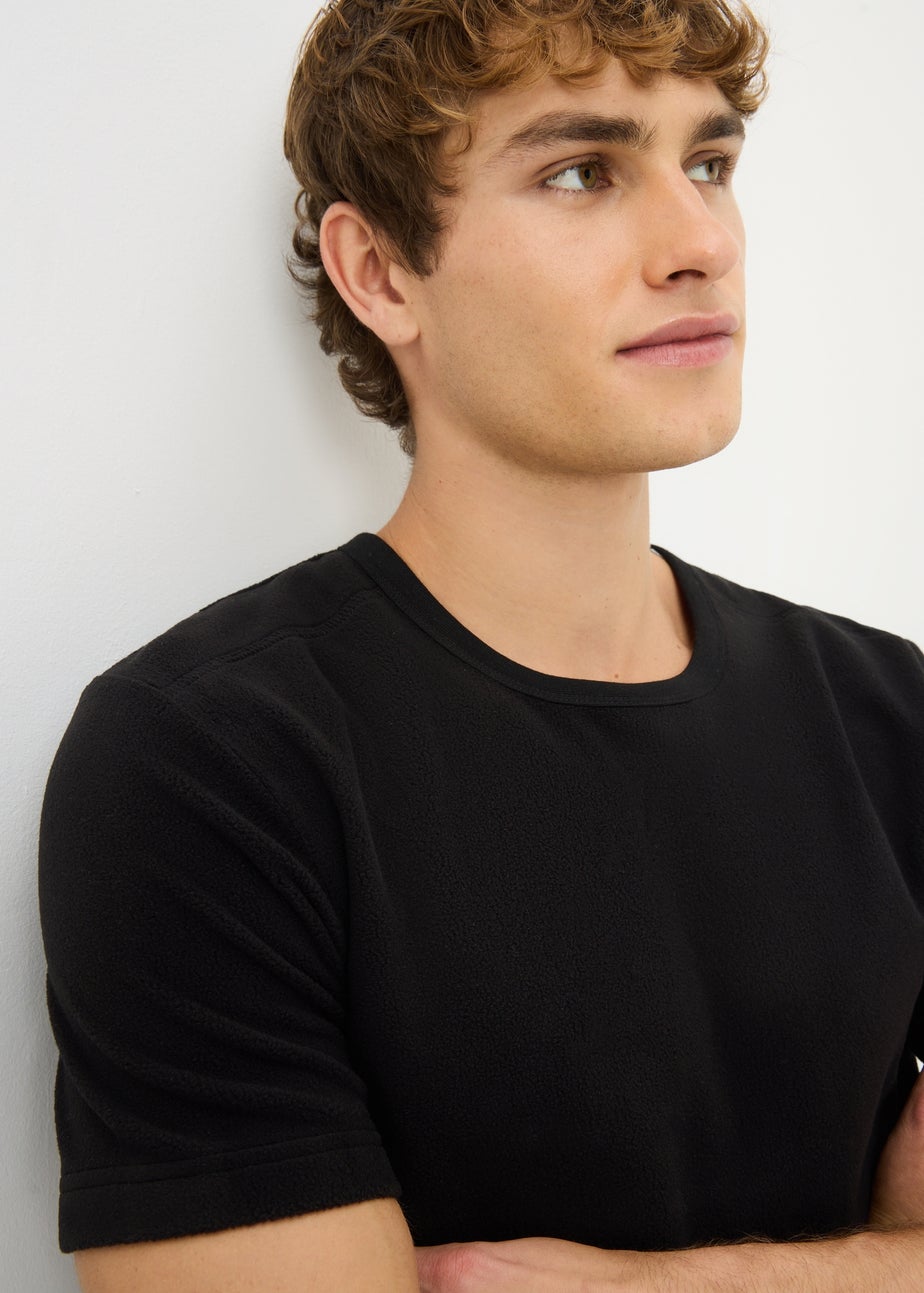 Black Microfleece T-Shirt