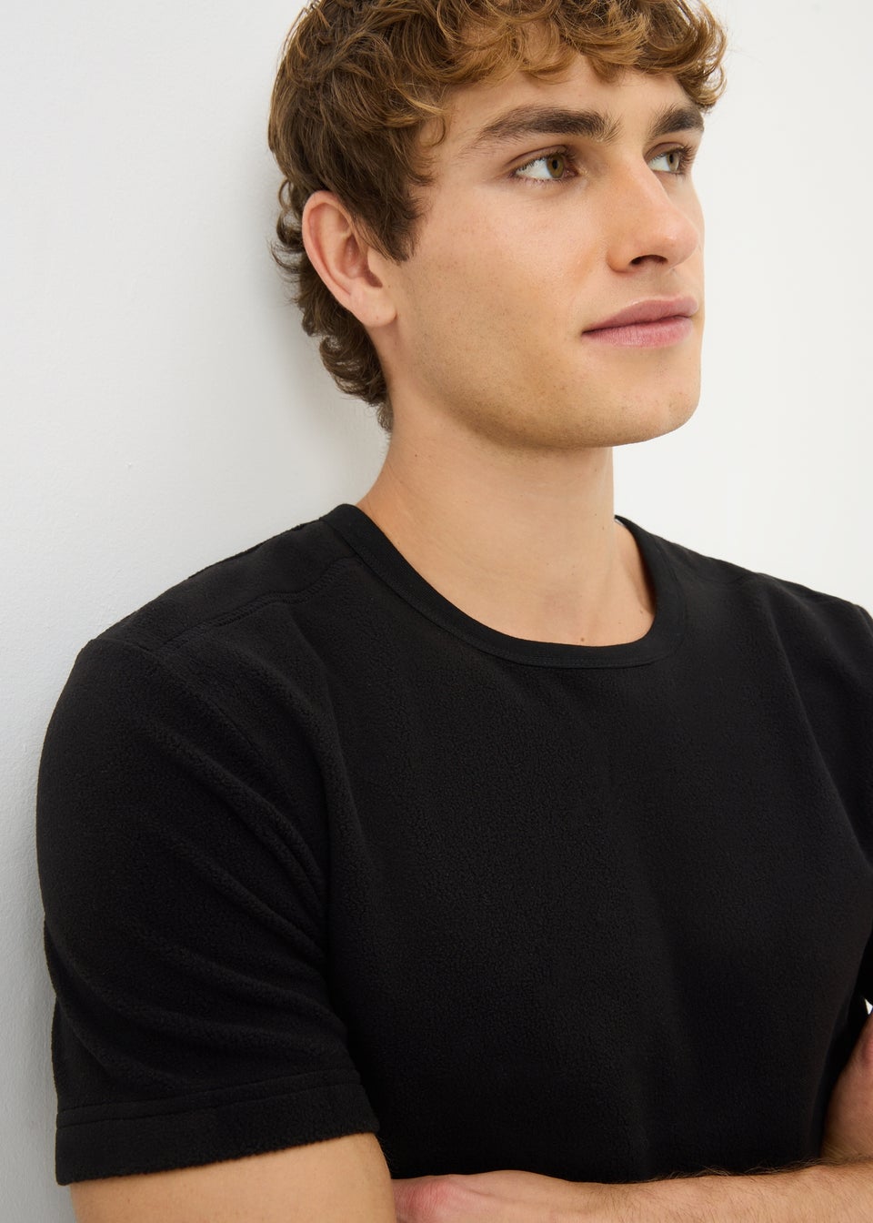 Black Microfleece T-Shirt