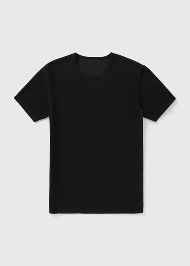 Black Microfleece T-Shirt
