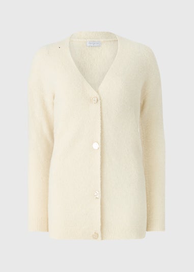 Papaya Petite Cream Boucle Cardigan