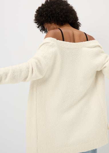 Papaya Petite Cream Boucle Cardigan
