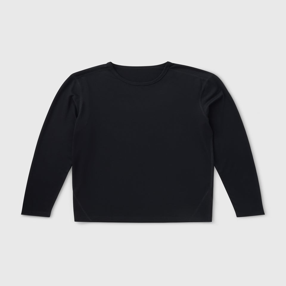 Black Thermal Long Sleeve Top