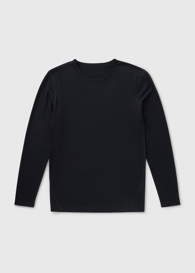 Black Thermal Long Sleeve Top