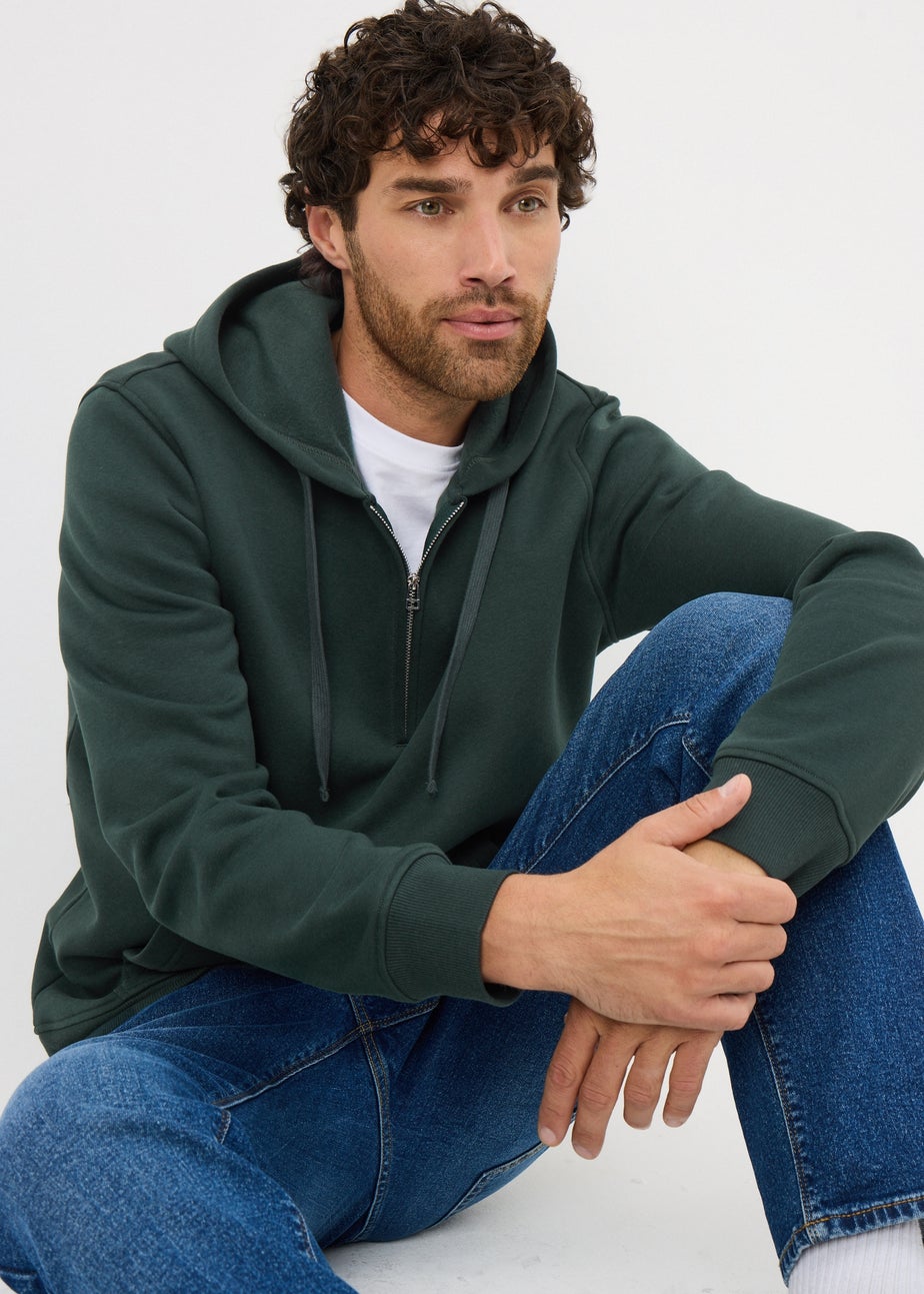 Green Half Zip Hoodie
