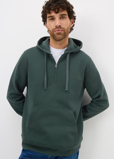 Green Half Zip Hoodie