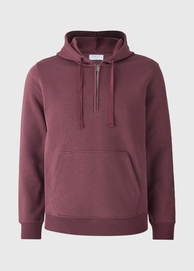 Burgundy Half Zip Hoodie