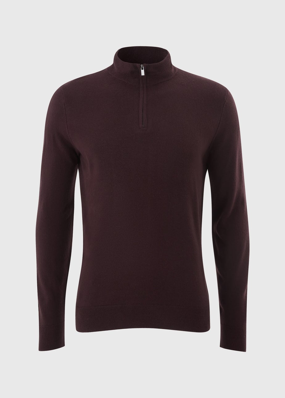 Long Sleeve Plum 1/4 Zip