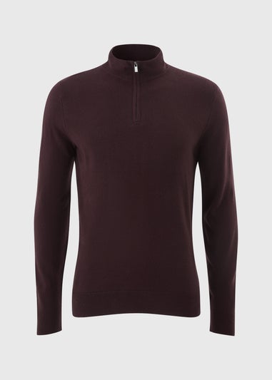 Long Sleeve Plum 1/4 Zip