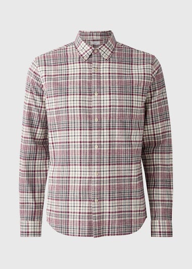 Red Long Sleeve Checked Shirt