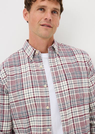 Red Long Sleeve Checked Shirt