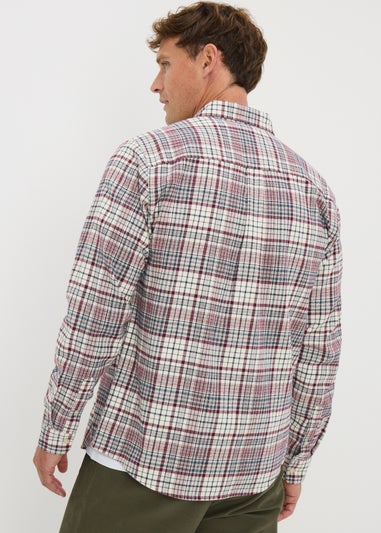 Red Long Sleeve Checked Shirt