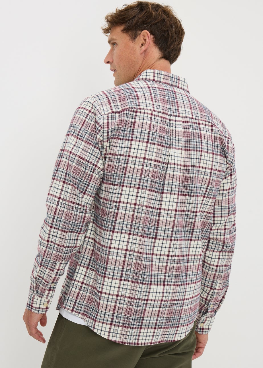 Red Long Sleeve Checked Shirt