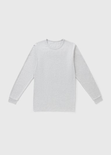 Grey Thermal Long Sleeve Top