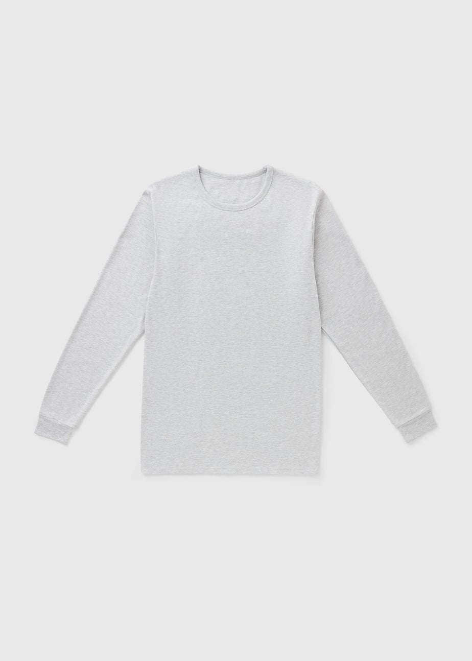 Grey Thermal Long Sleeve Top