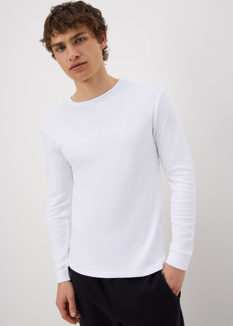 White Medium Thermal Long Sleeve Top