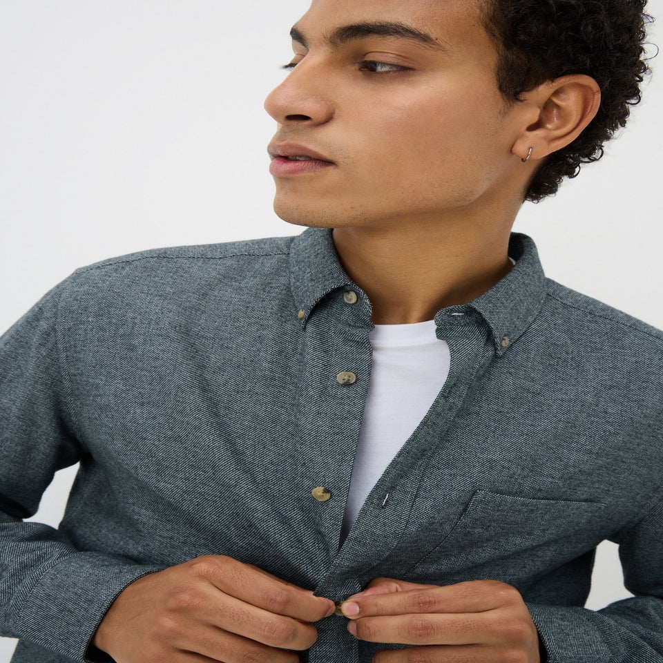 Blue Grindle Plain Shirt