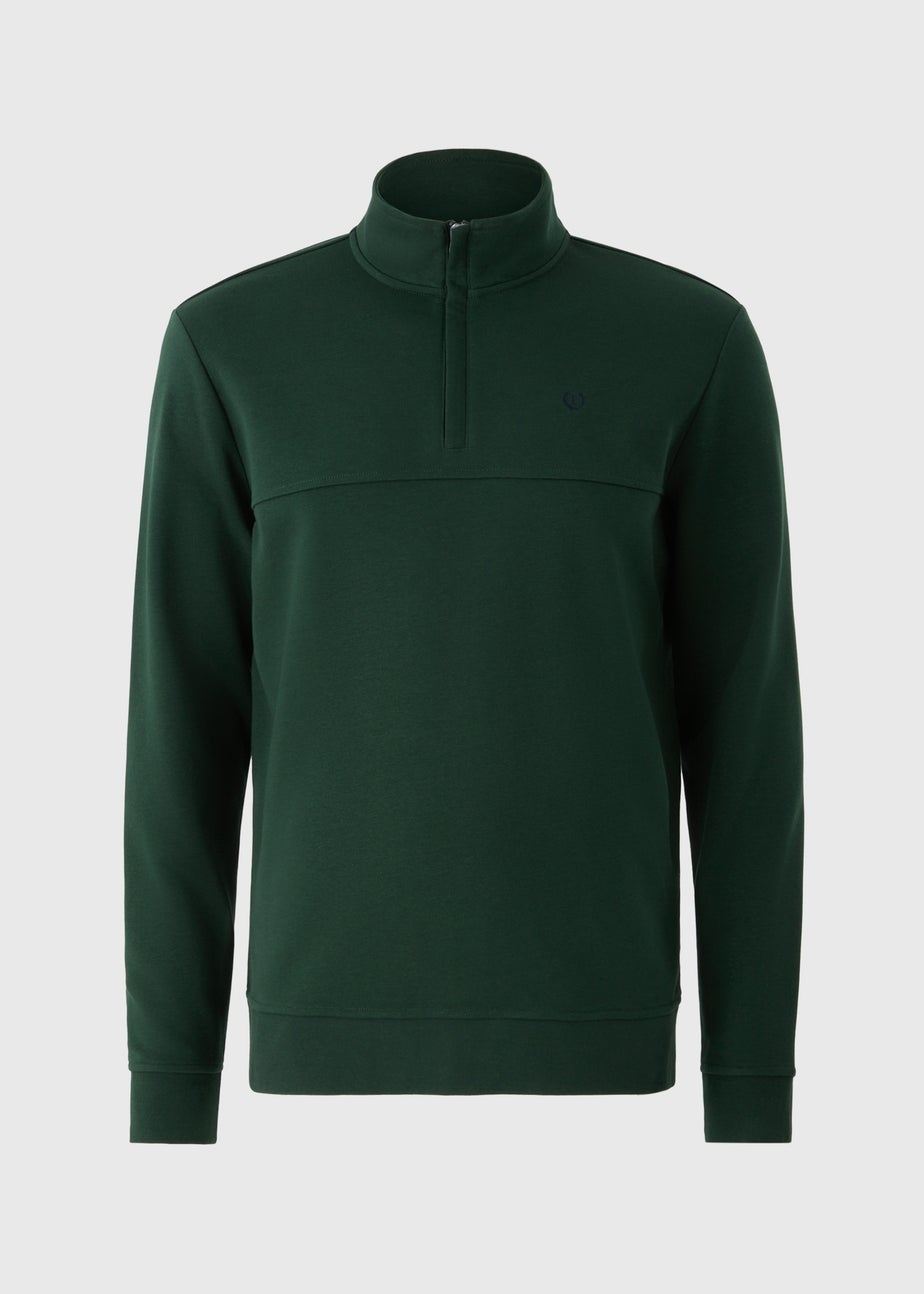 Lincoln Dark Green 1/4 Zip Sweatshirt