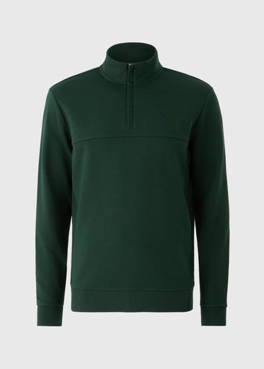 Lincoln Dark Green 1/4 Zip Sweatshirt