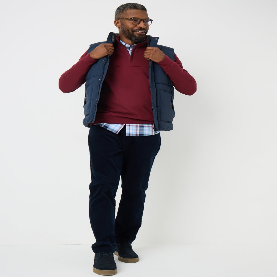 Burgundy Quarter Zip Sweatshirt