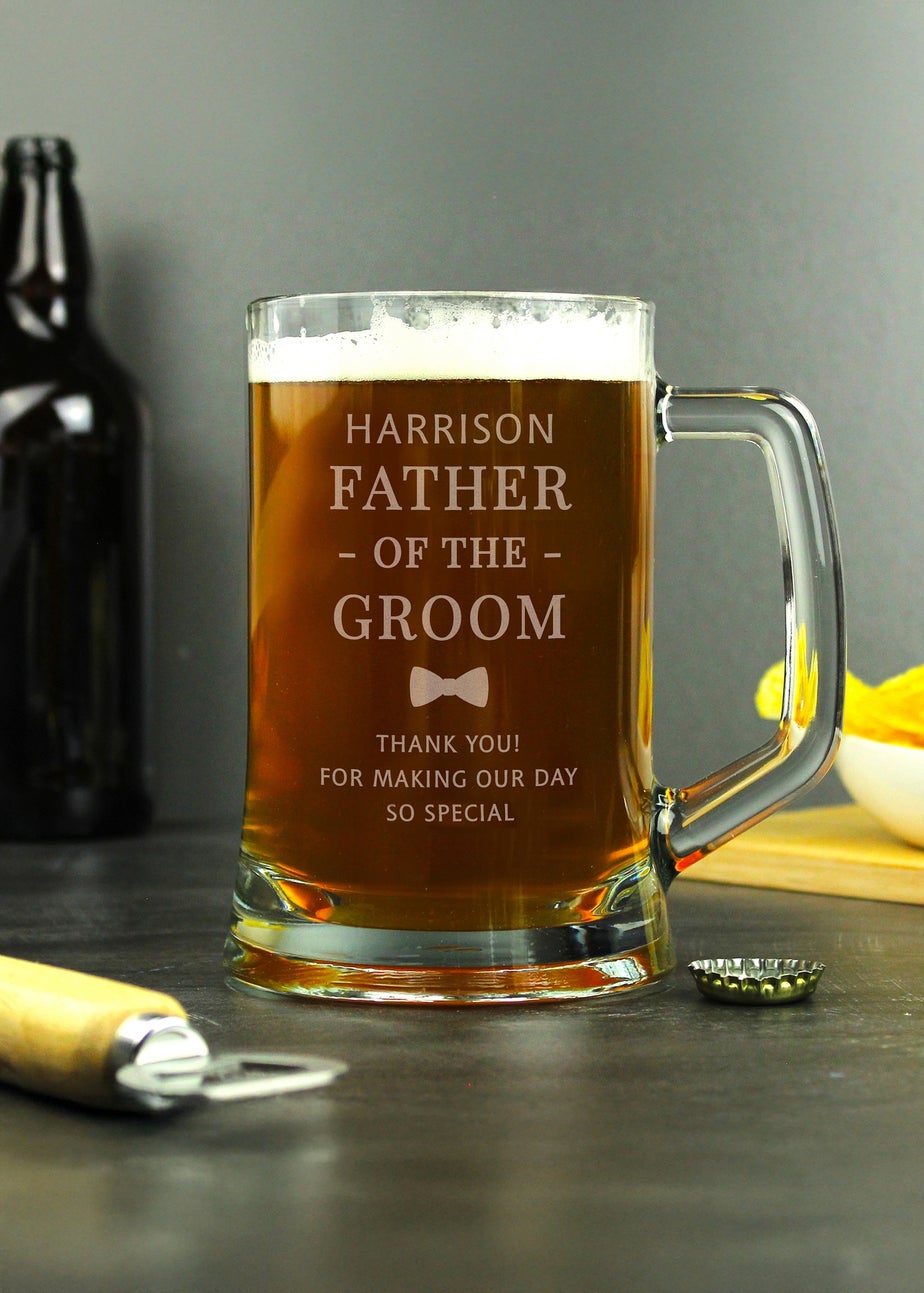 Personalised Memento Company Father of the Groom Pint Stern Tankard