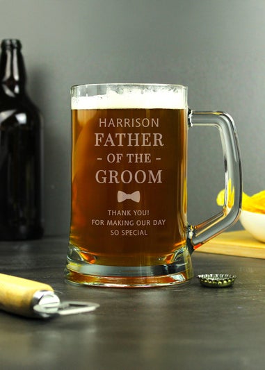 Personalised Memento Company Father of the Groom Pint Stern Tankard