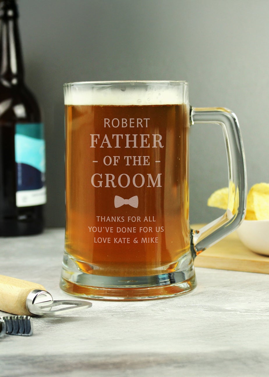Personalised Memento Company Father of the Groom Pint Stern Tankard