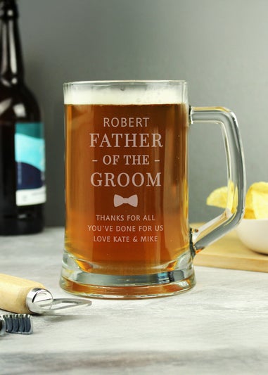 Personalised Memento Company Father of the Groom Pint Stern Tankard