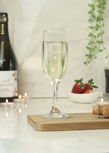 Personalised Memento Company Bride Flute Glass