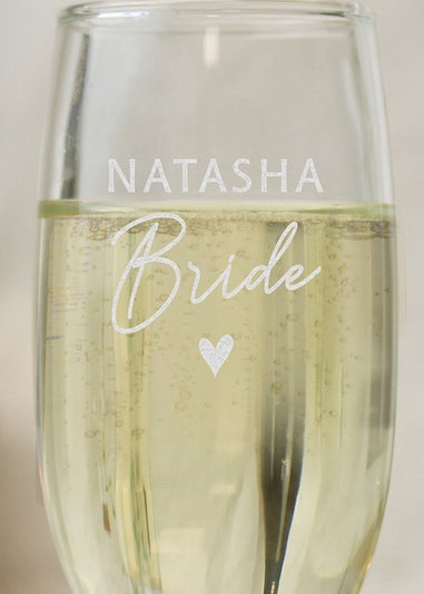 Personalised Memento Company Bride Flute Glass