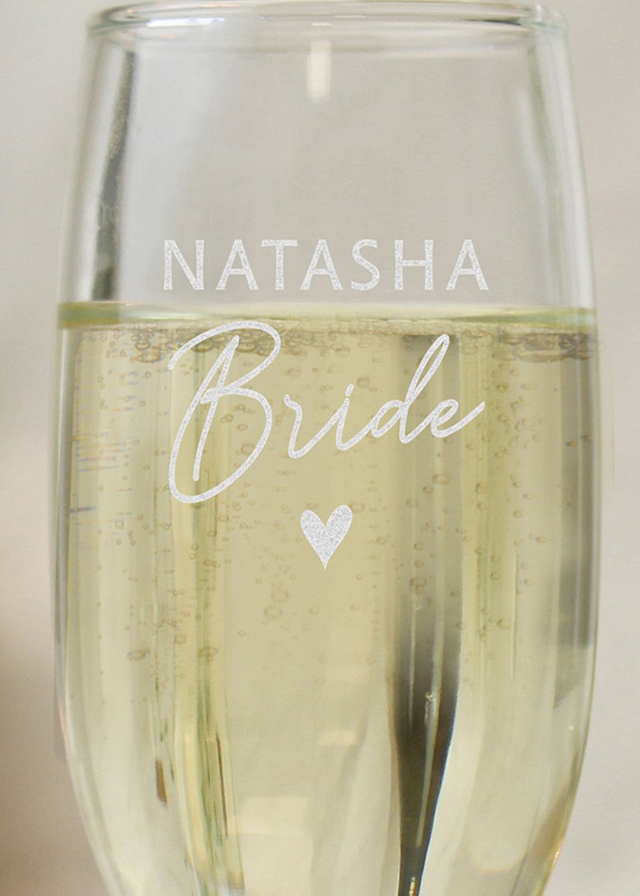 Personalised Memento Company Bride Flute Glass