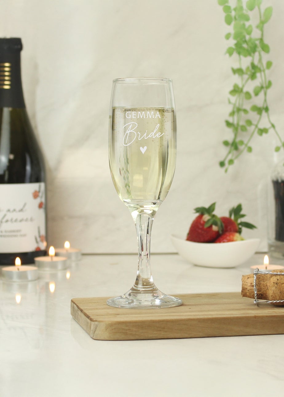 Personalised Memento Company Bride Flute Glass