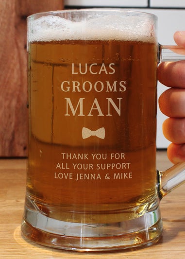 Personalised Memento Company Groomsman Pint Stern Tankard