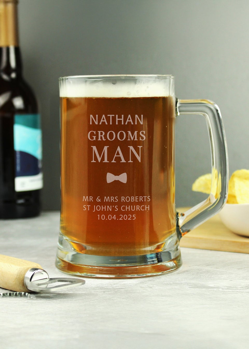 Personalised Memento Company Groomsman Pint Stern Tankard