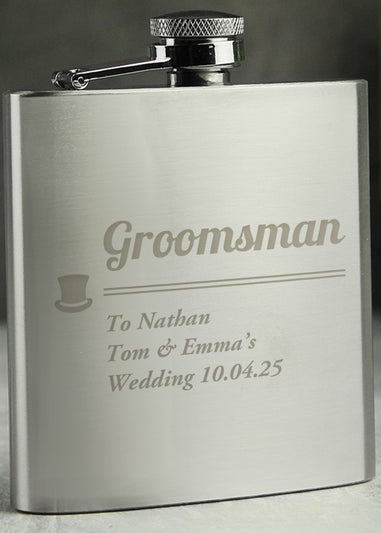 Personalised Memento Company Groomsman Hip flask