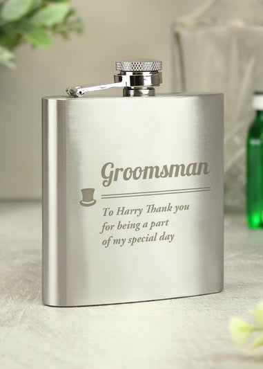 Personalised Memento Company Groomsman Hip flask