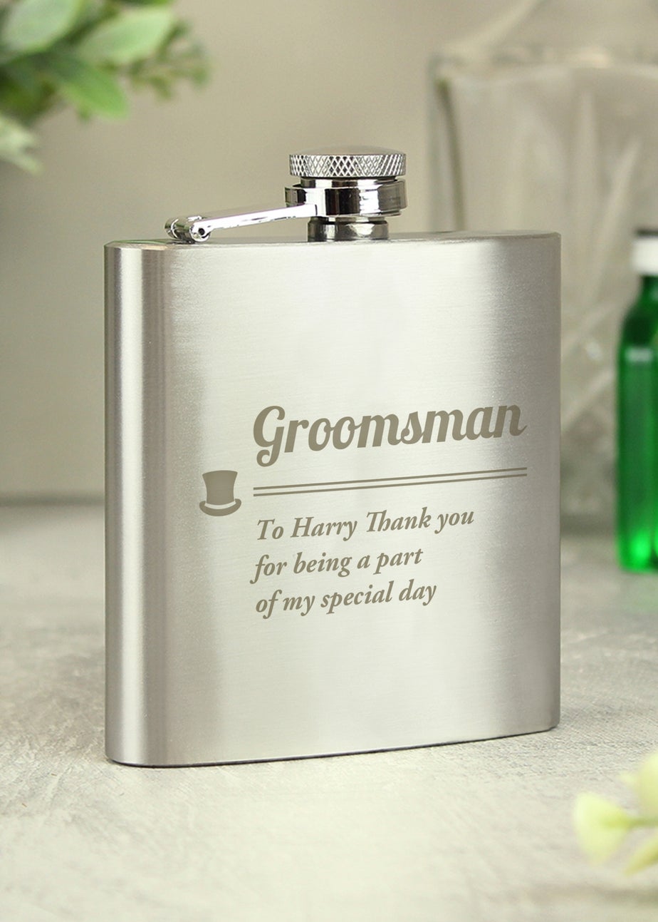 Personalised Memento Company Groomsman Hip flask