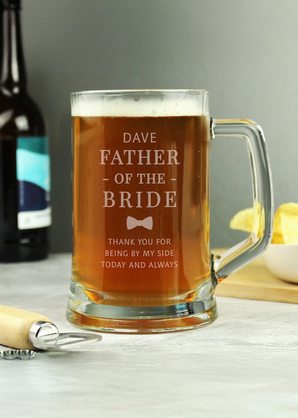 Personalised Memento Company Father of the Bride Stern Tankard