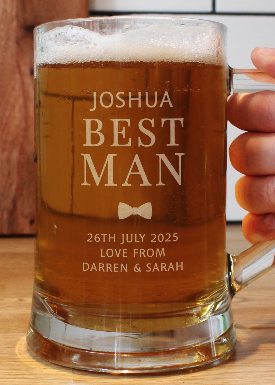 Personalised Memento Company Best Man Pint Stern Tankard