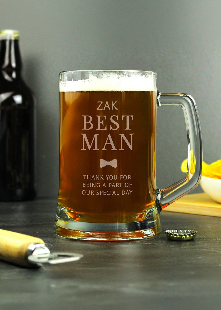 Personalised Memento Company Best Man Pint Stern Tankard