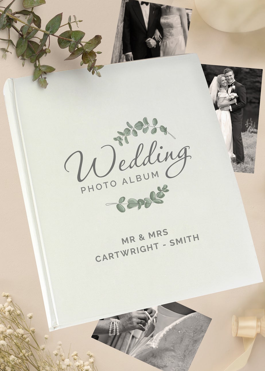 Personalised Memento Company Botanical Traditional Wedding Photo Album